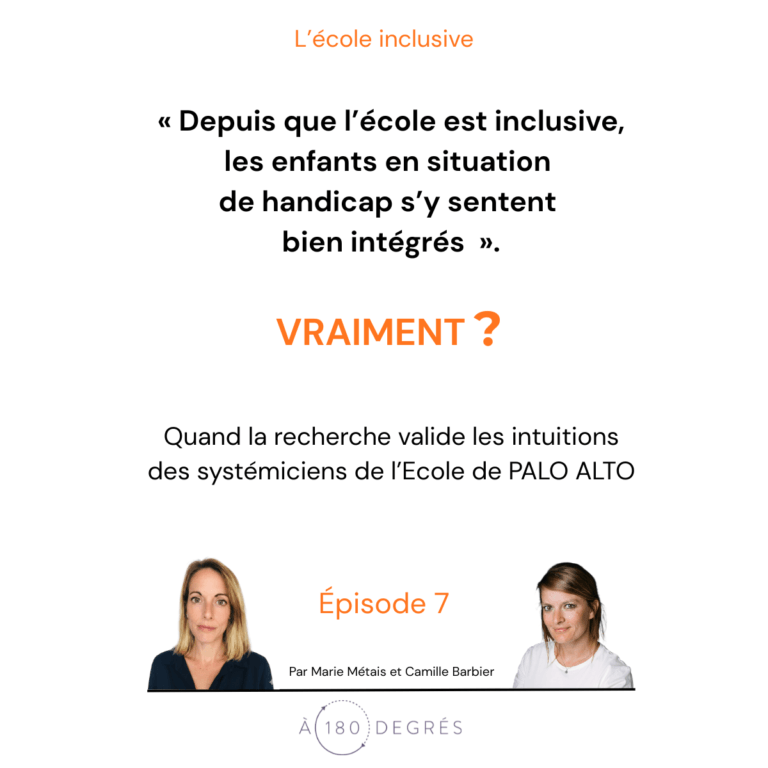 « Depuis que l’école est inclusive1, les enfants en situation de handicap s’y sentent bien intégrés »
